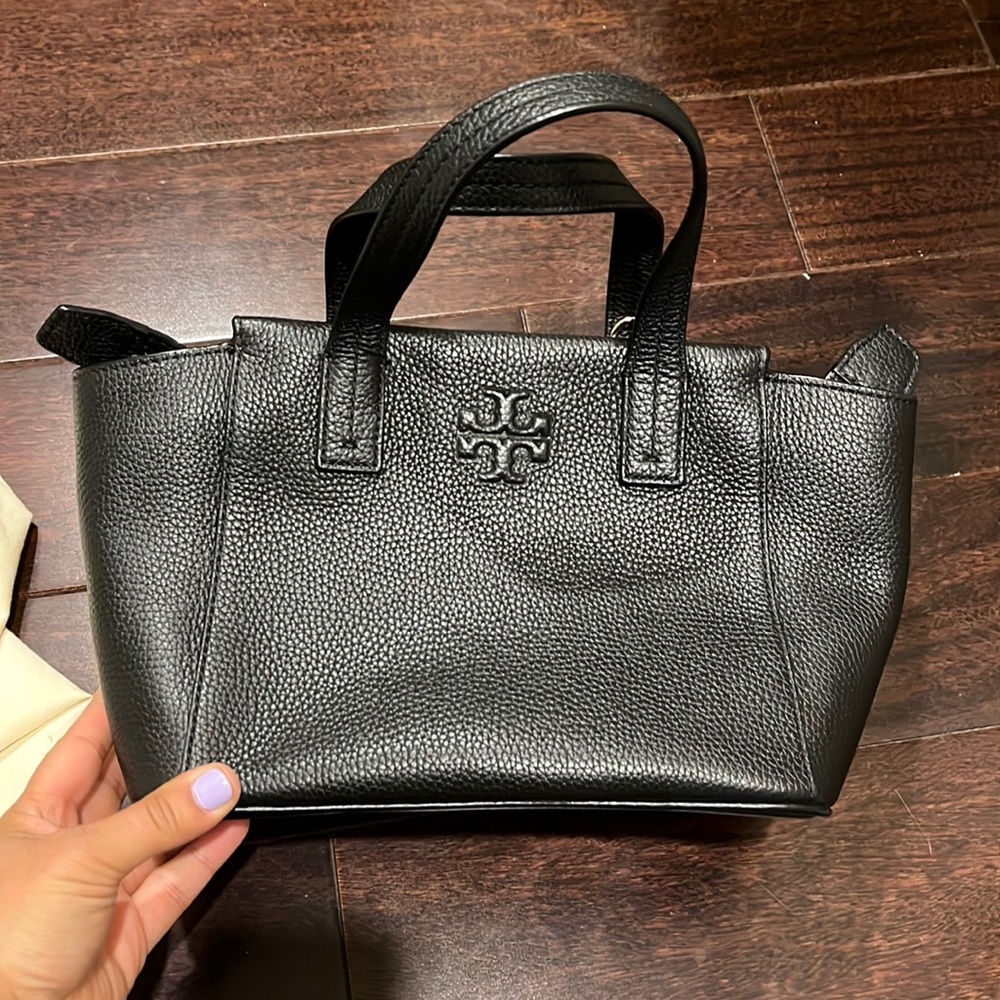 TORY BURCH Black Thea Tassel Satchel Crossbody Bag